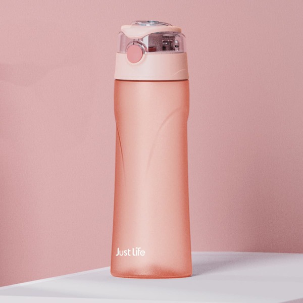 

1pc Letter Graphic Water Bottle, Pink