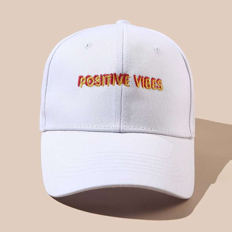 

Guys Letter Embroidery Baseball Cap, White