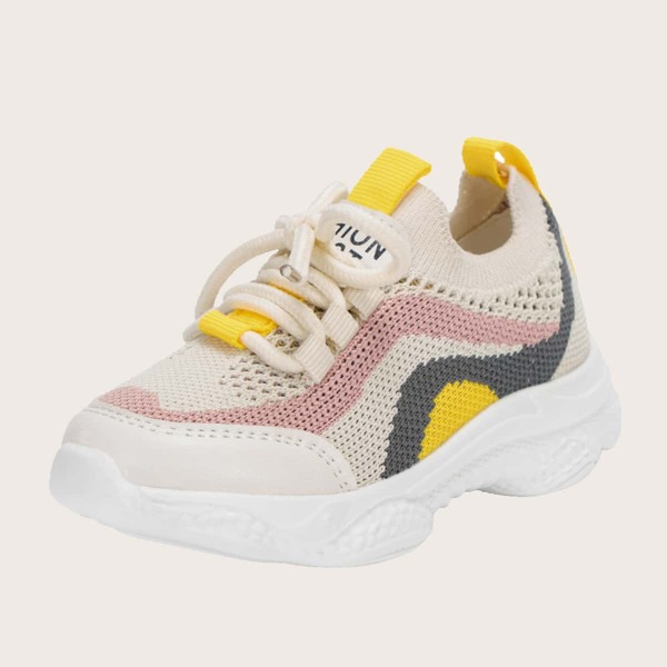

Toddler Boys Lace-up Decor Sneakers, Beige