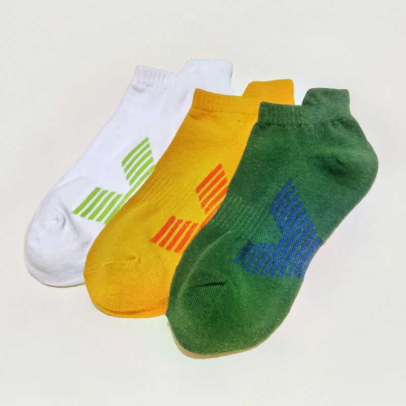 

3pairs Guys Striped Ankle Socks, Multicolor