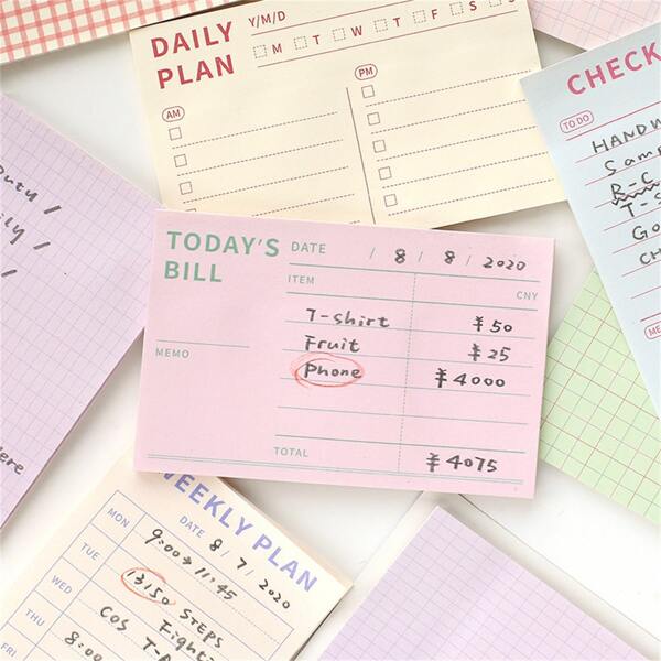 

1pc Random Plan Sticky Note, Multicolor