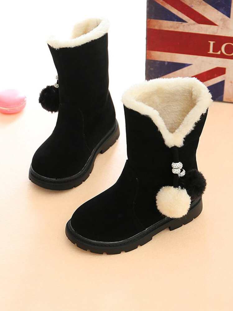 Girls pom pom boots deals