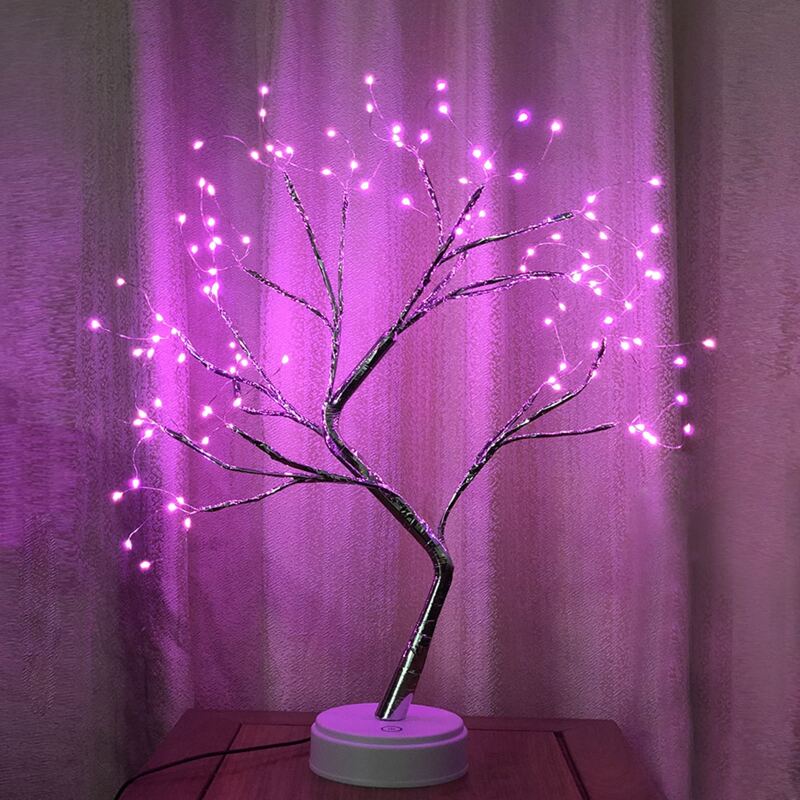 

1pc Tree Design Night Light, Pink