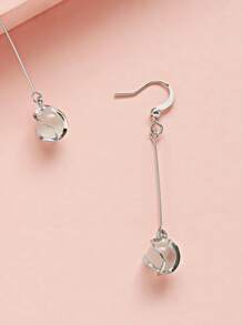 蛋白石裝飾耳墜 - 銀色 - 查看 3