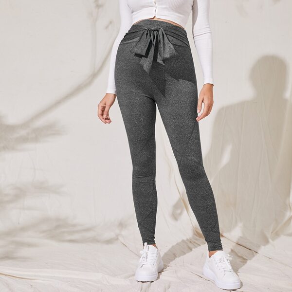 

Maternity Tie Front Leggings, Dark grey