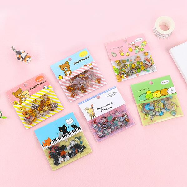 

Стикер с мультипликационным рисунком 4 пакета, Многоцветный