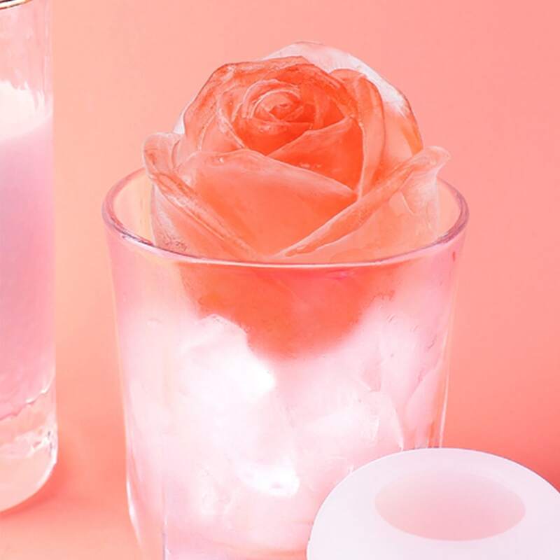 

1pc Rose Design Ice Cube Mold, White
