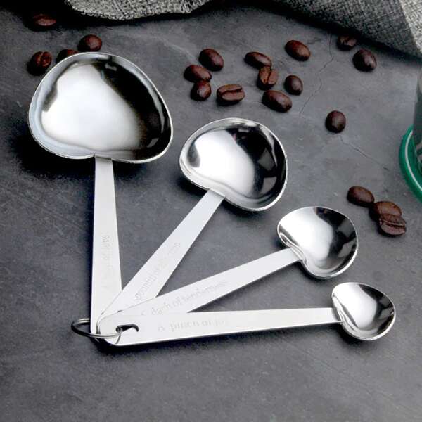 

4pcs Stainless Steel Measuring Spoon, Silver