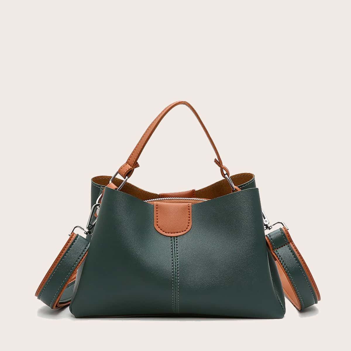 

Simple Satchel Bag, Green
