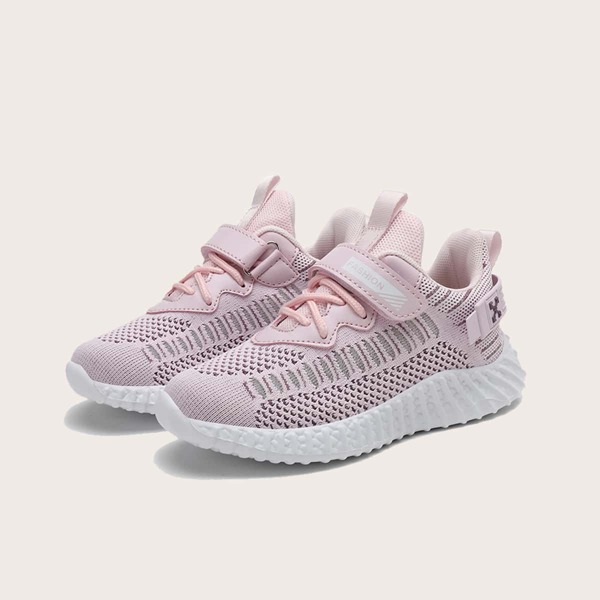 

Boys Velcro Strap Knit Sneakers, Dusty pink