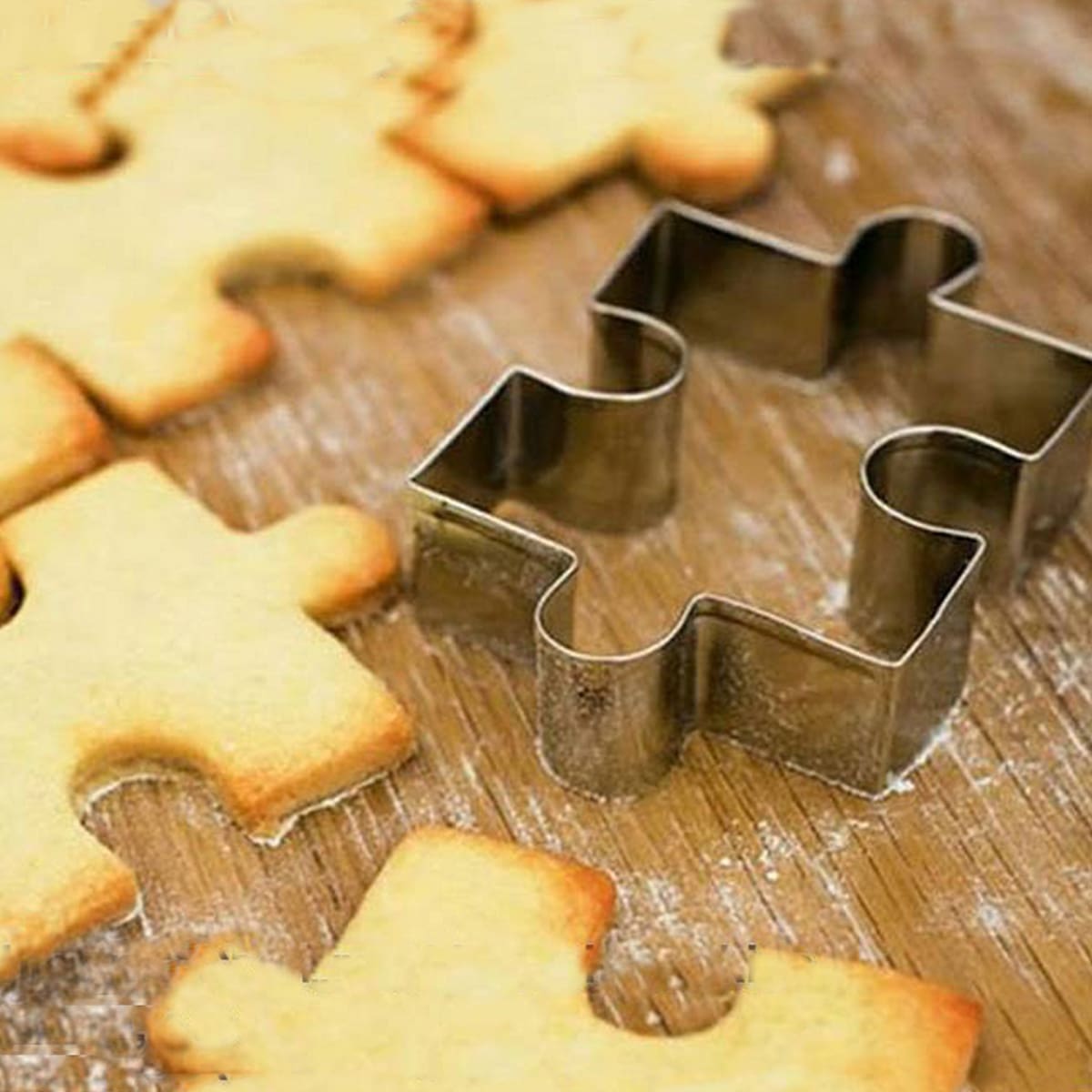 

1pc Puzzle Shaped Random Mold, Silver