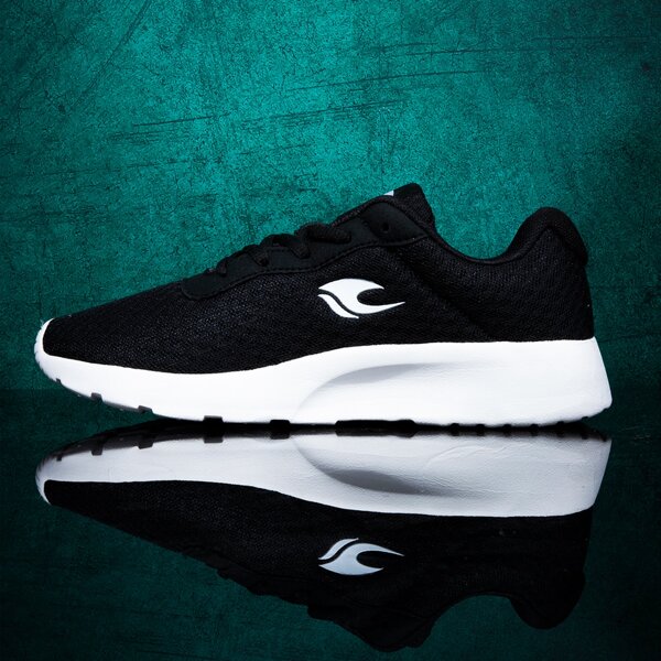 

Men Lace-up Front Geometric Graphic Low Top Sneakers, Black