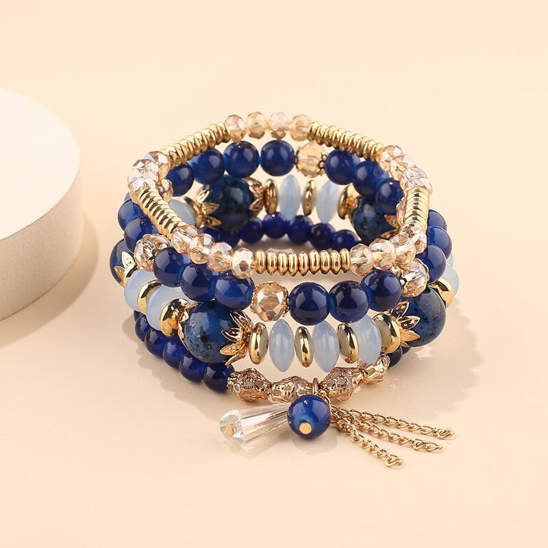 

Beaded Bracelet Set - 4pcs, Multicolor