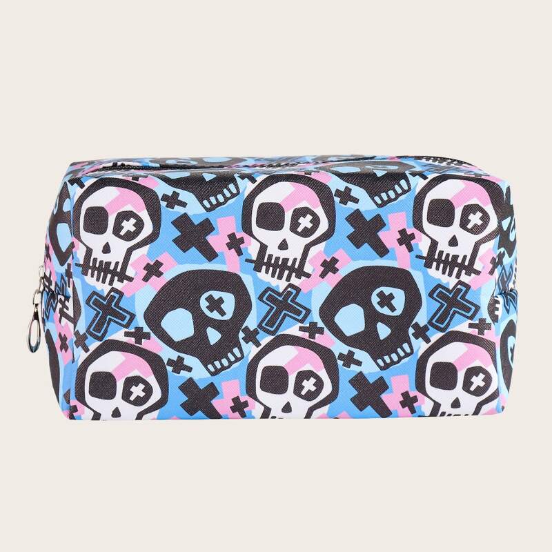 

1pc Halloween Pattern Makeup Bag, Multicolor