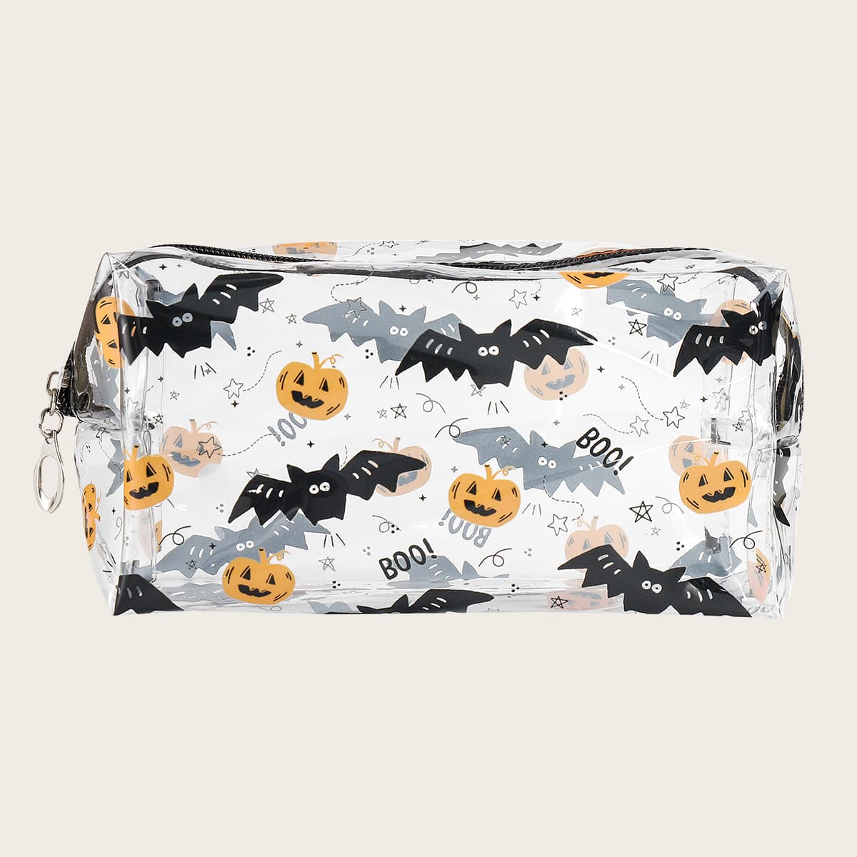 

1pc Halloween Pattern Makeup Bag, Clear