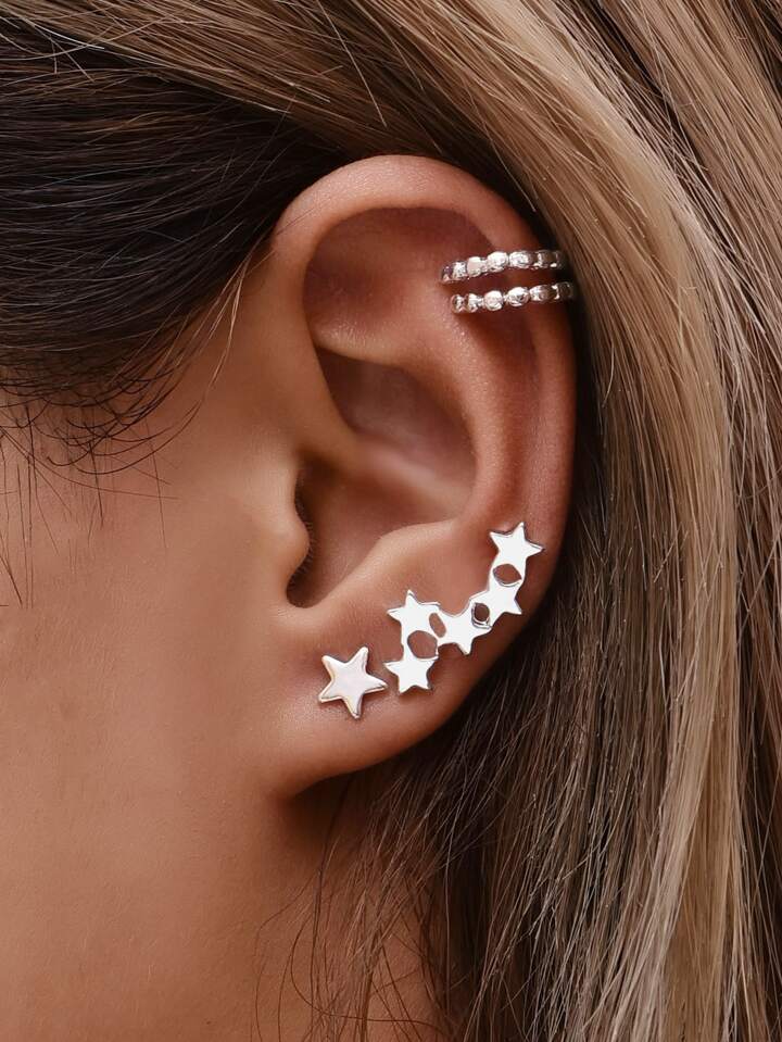 Shein Ear Climber 2pcs Long Dipper Ear Hook Clip On Climber