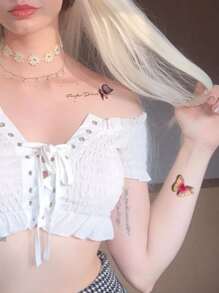 30pcs Butterfly Tattoo Sticker - Multicolor - View 2