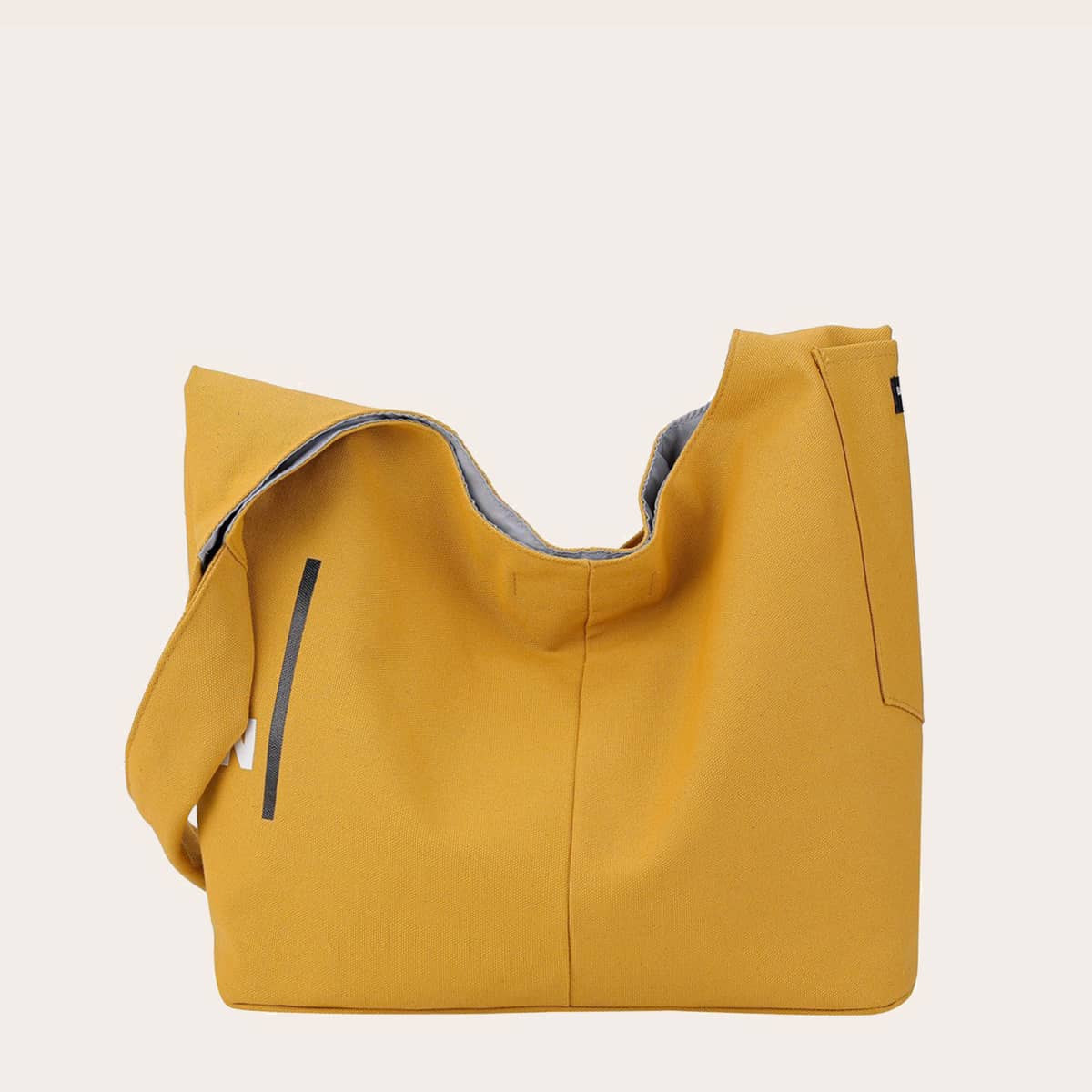 

Letter Graphic Canvas Tote Bag, Yellow