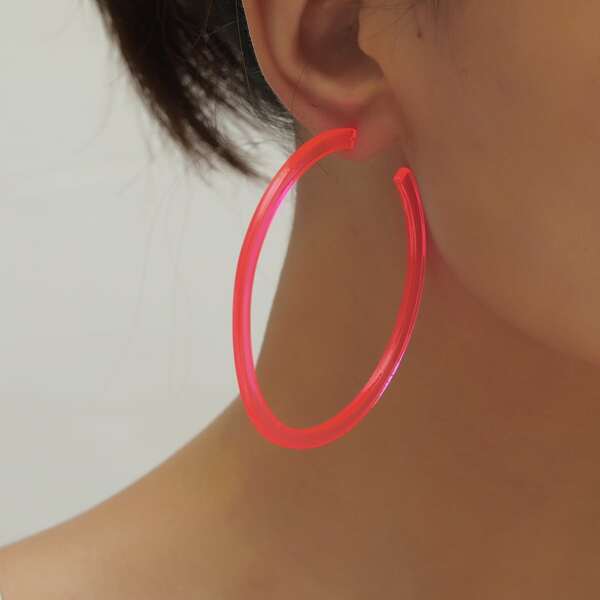 

Neon Hoop Earrings