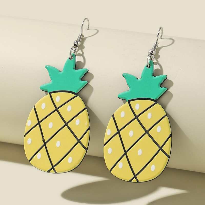 

Pineapple Drop Earrings, Yellow