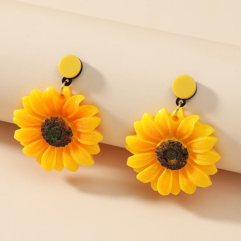 

Sunflower Drop Earrings, Yellow