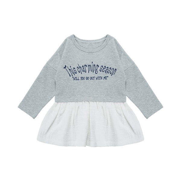 

Toddler Girls Slogan Graphic Combo Dress, Multicolor