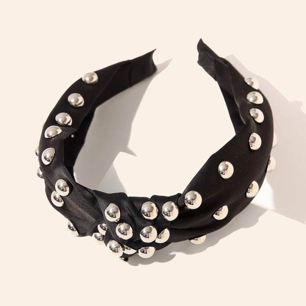 

Bead Decor Hair Hoop, Black