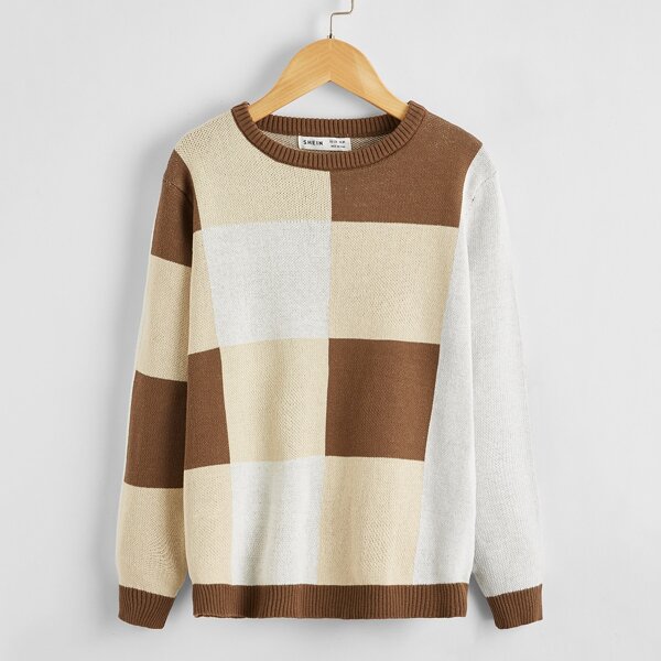 

Boys Colorblock Ribbed Knit Sweater, Multicolor