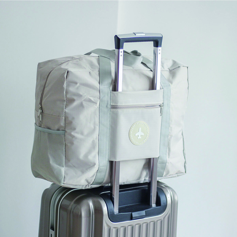 

1pc Large Portable Luggage Bag, Beige