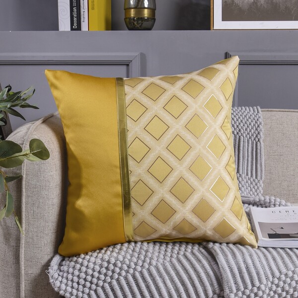 

Plaid Pattern Cushion Cover Without Filler, Multicolor