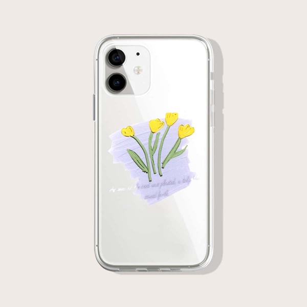 

Flower Print Clear iPhone Case