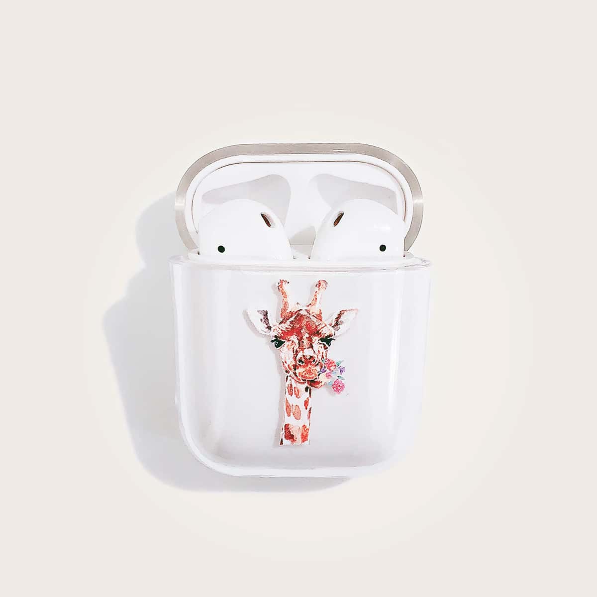 

Giraffe Print Clear Airpods Case