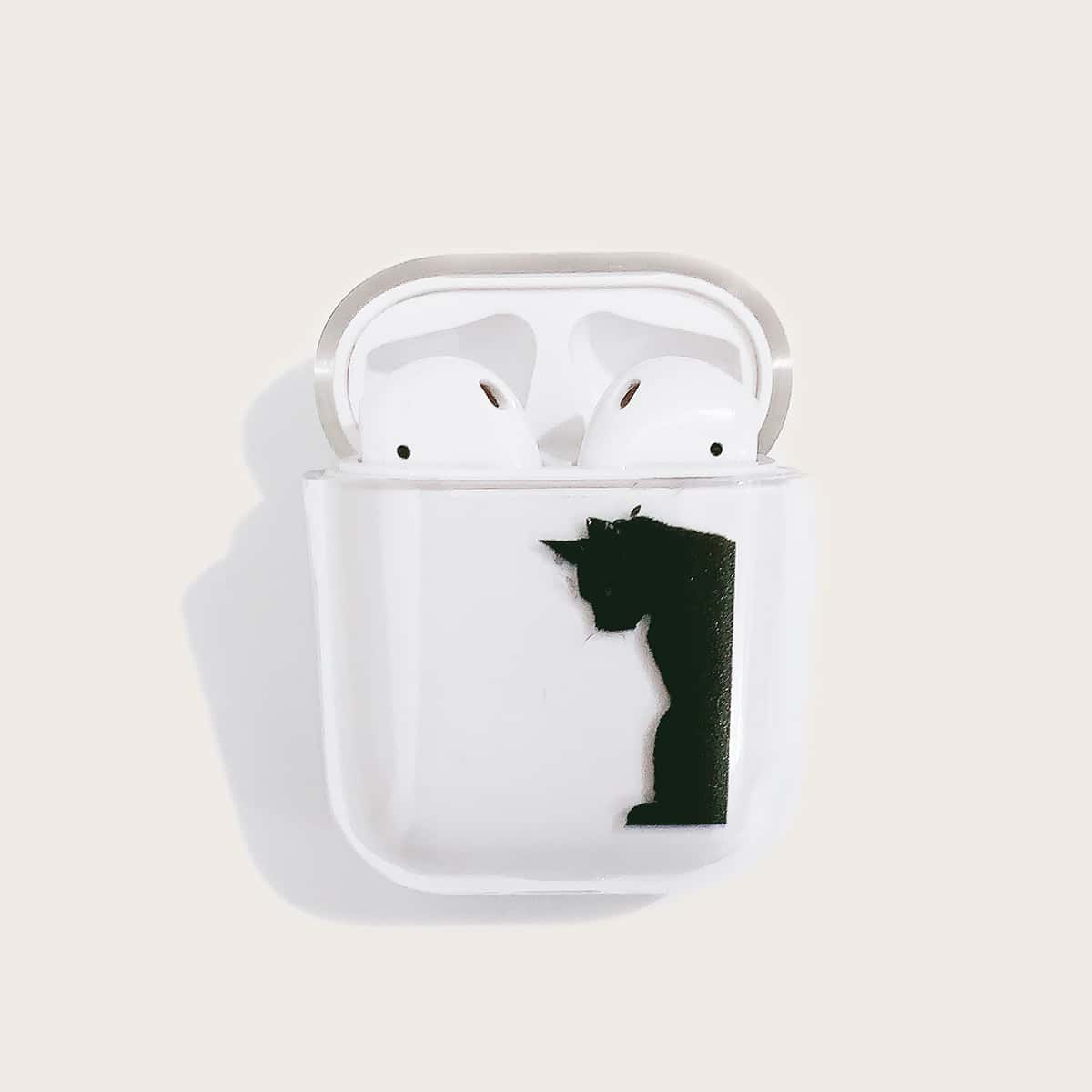 

Cat Print Clear Airpods Case