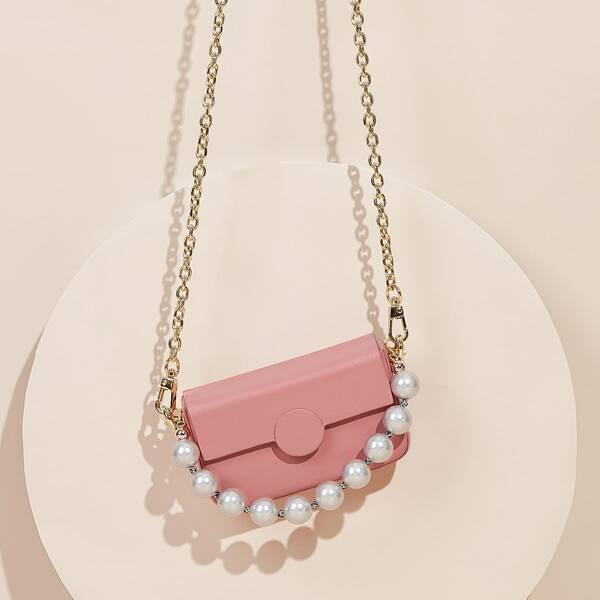 

Mini Calfskin Leather Box Bag, Pink