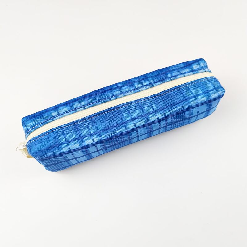 

Plaid Pattern Pencil Bag, Blue
