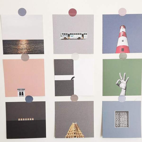 

9sheetss Mixed Pattern Postcard, Multicolor