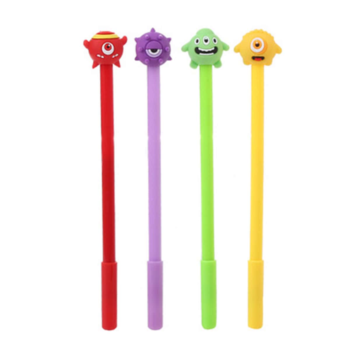 

4pcs Cartoon Gel Pen, Black
