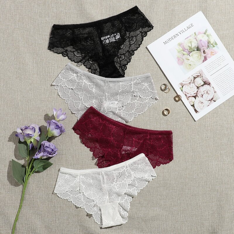 

4pack Floral Lace Panty Set, Multicolor