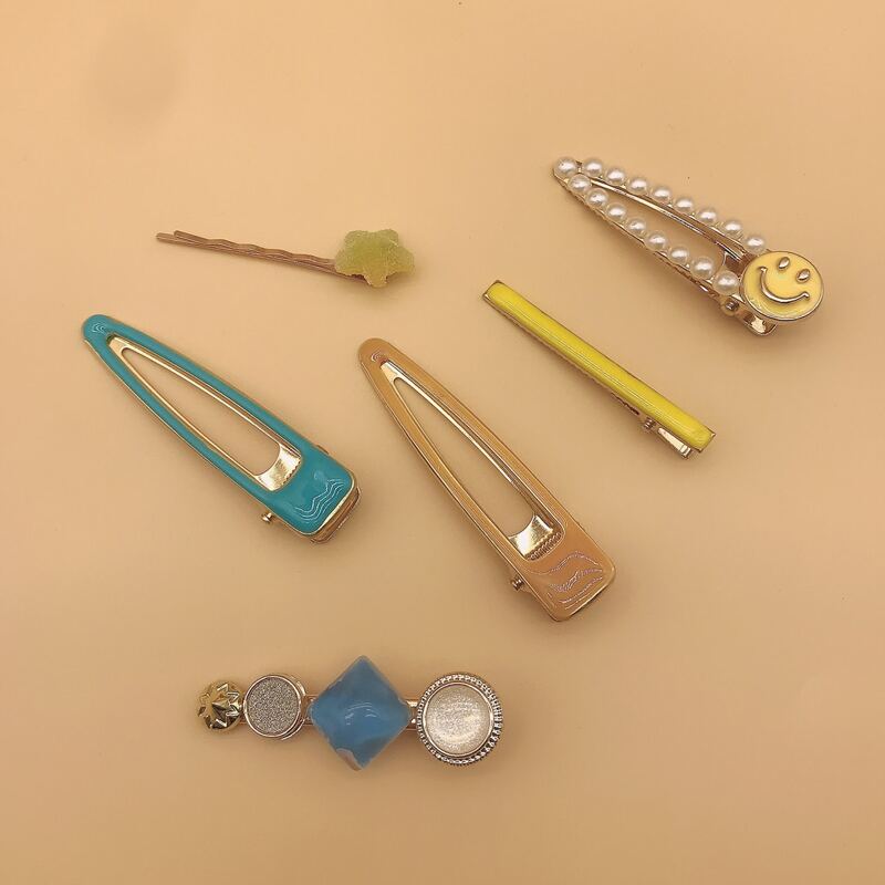 

6pcs Faux Pearl Hair Clip, Multicolor