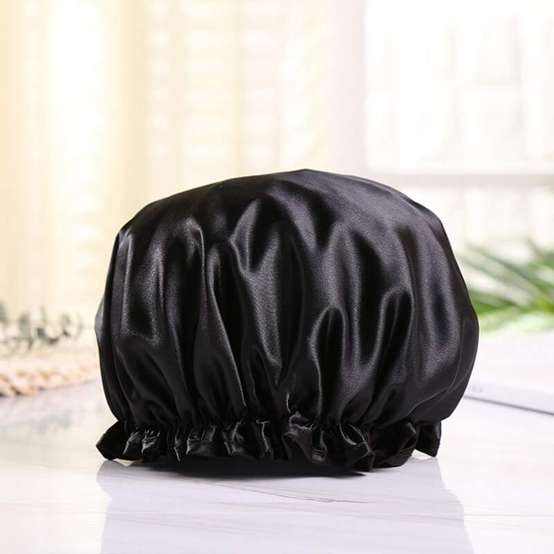 

Solid Color Shower Cap, Black