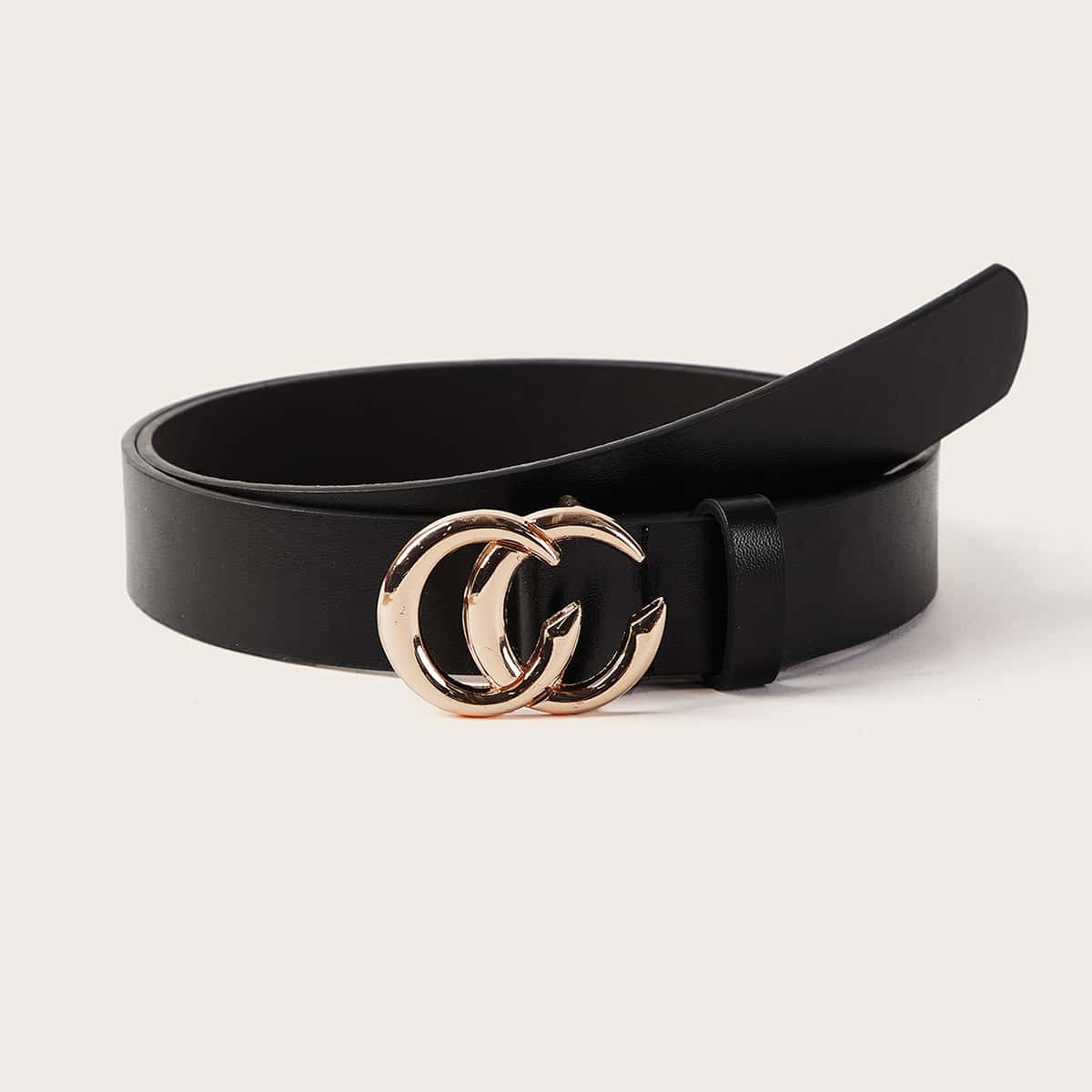 

Metal Buckle Belt, Black
