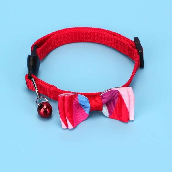 

Bow & Bell Decor Cat Collar, Red