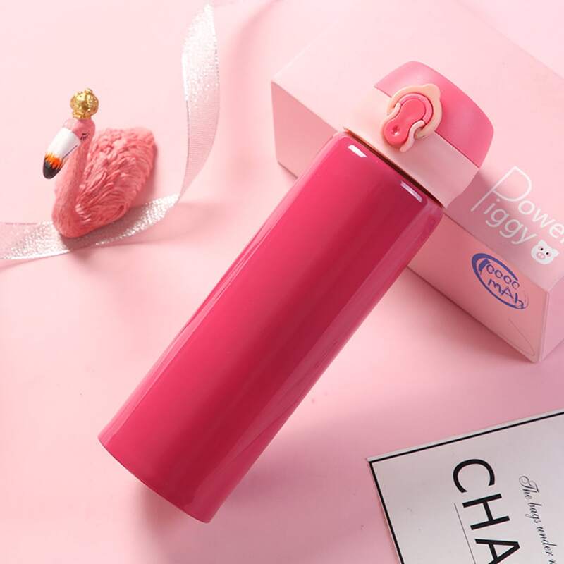 

1pc Stainless Steel Vacuum Cup, Hot pink