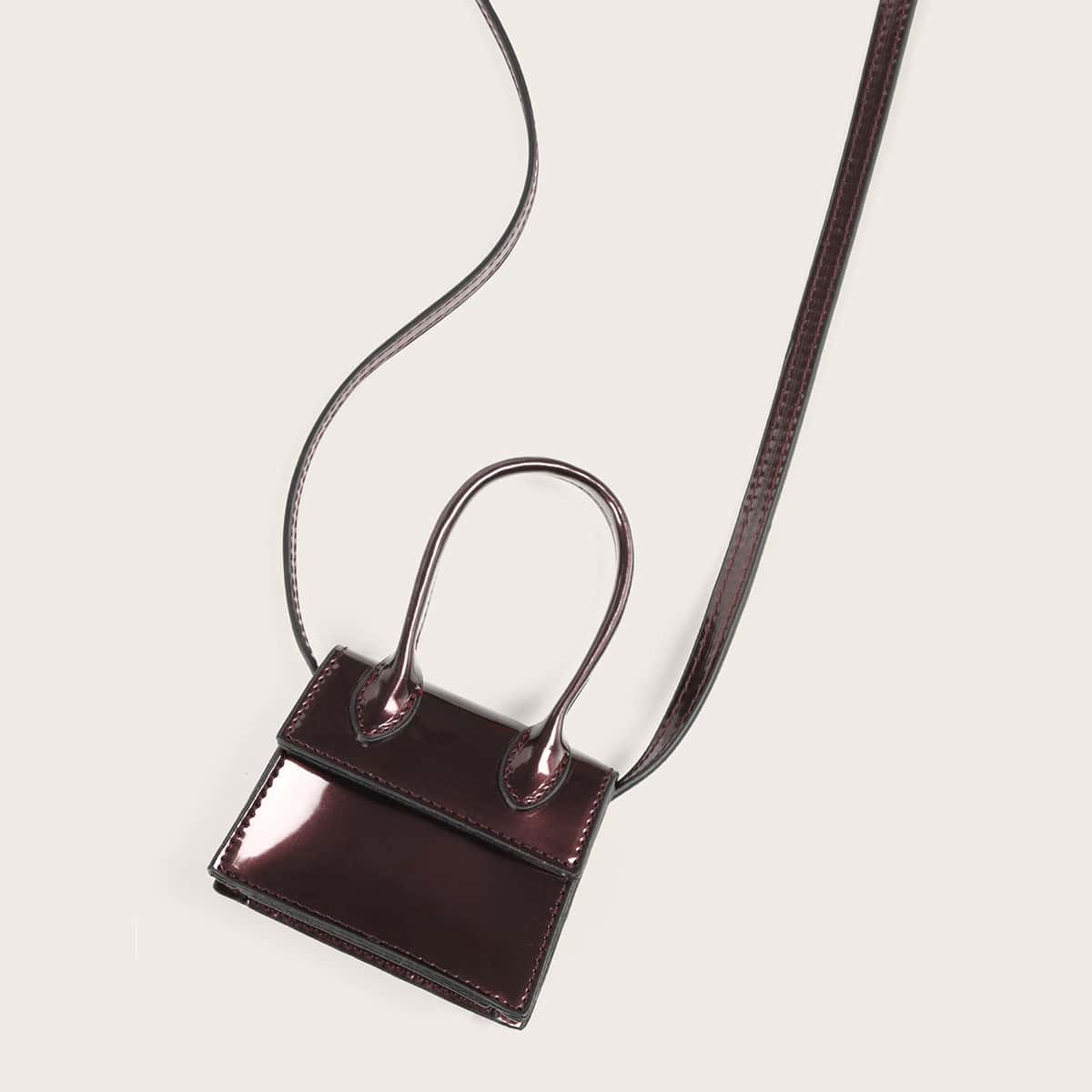 

Mini Satchel Bag, Purple