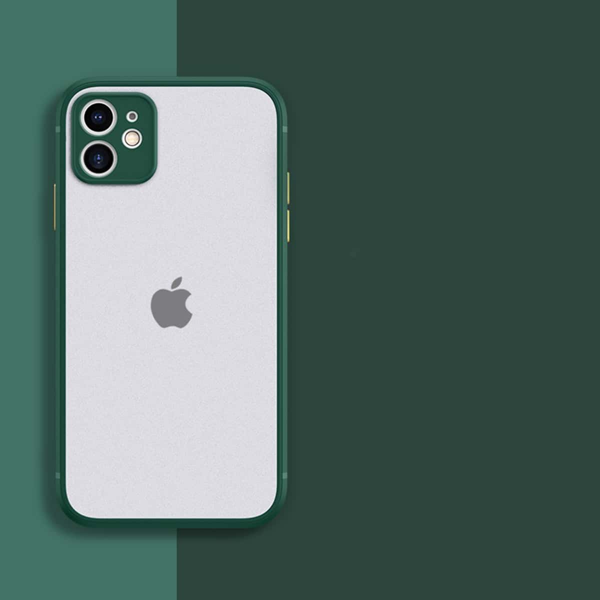 

Contrast Frame Clear iPhone Case, Green