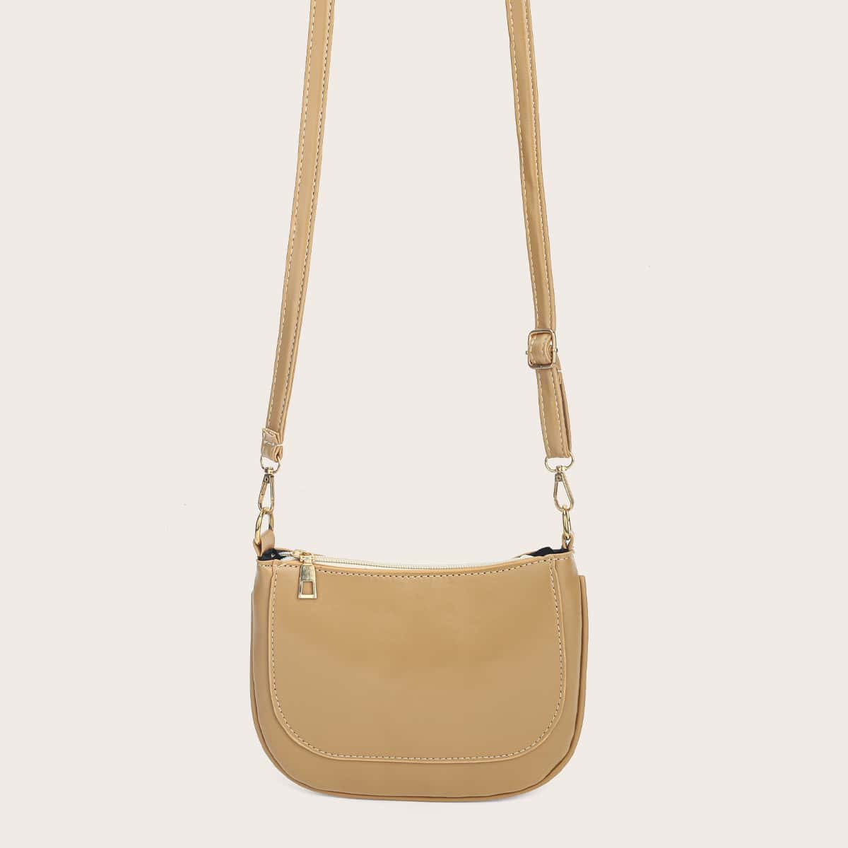 

Minimalist Plain Crossbody Bag, Khaki