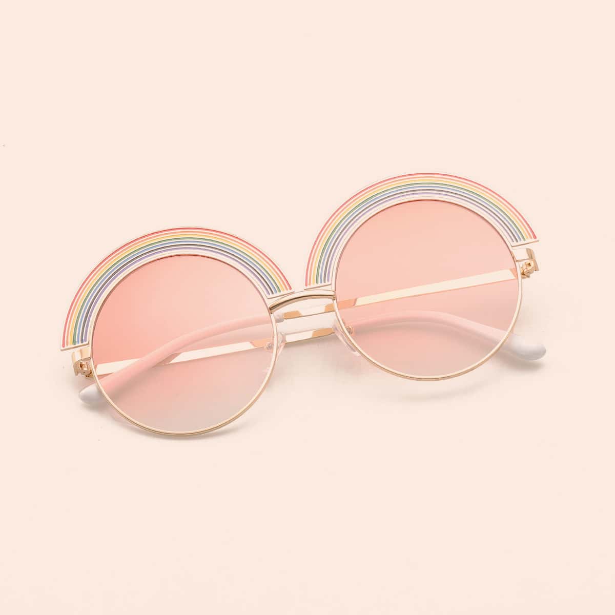 

Rainbow Browline Tinted Lens Sunglasses, Multicolor