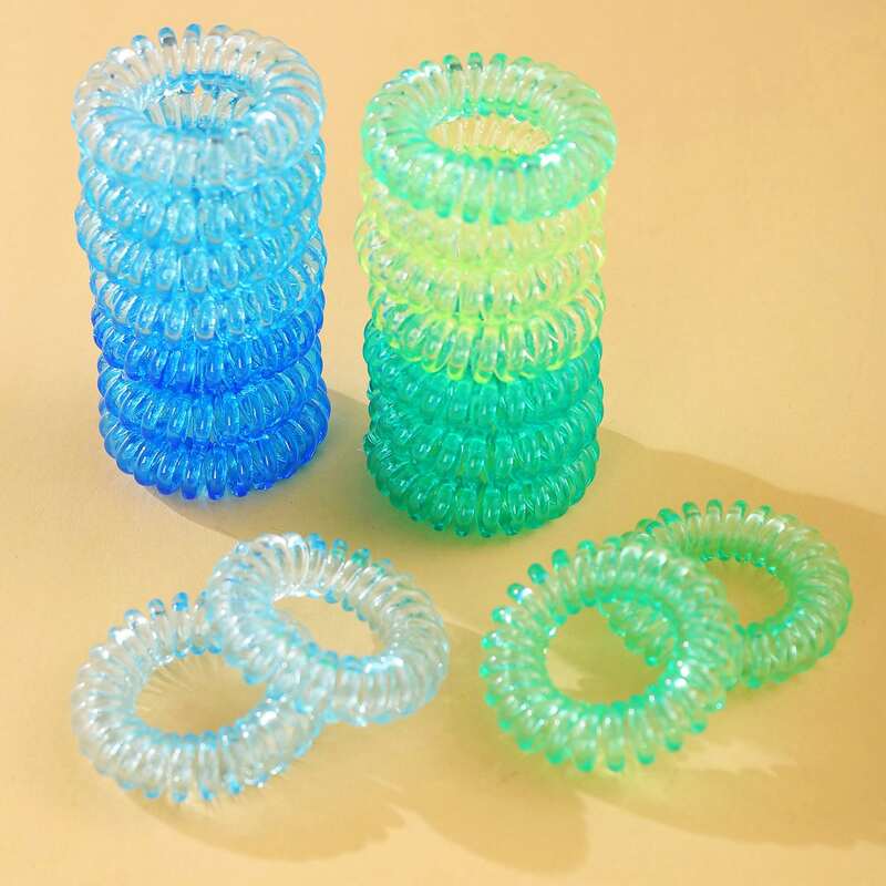 

18pcs Ombre Coil Hair Tie, Multicolor