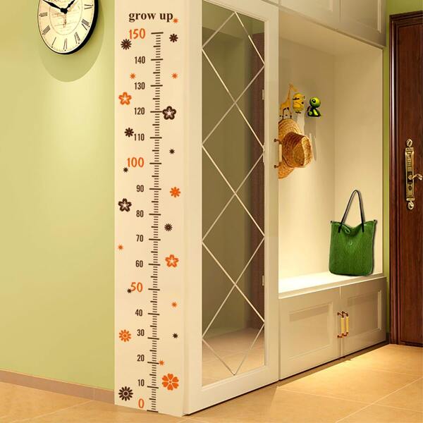 

Flower Print Height Measurement Wall Sticker, Multicolor