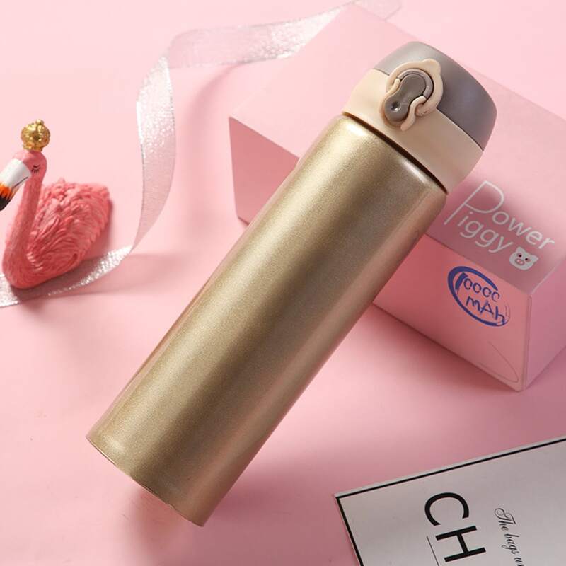 

1pc Stainless Steel Vacuum Cup, Gold